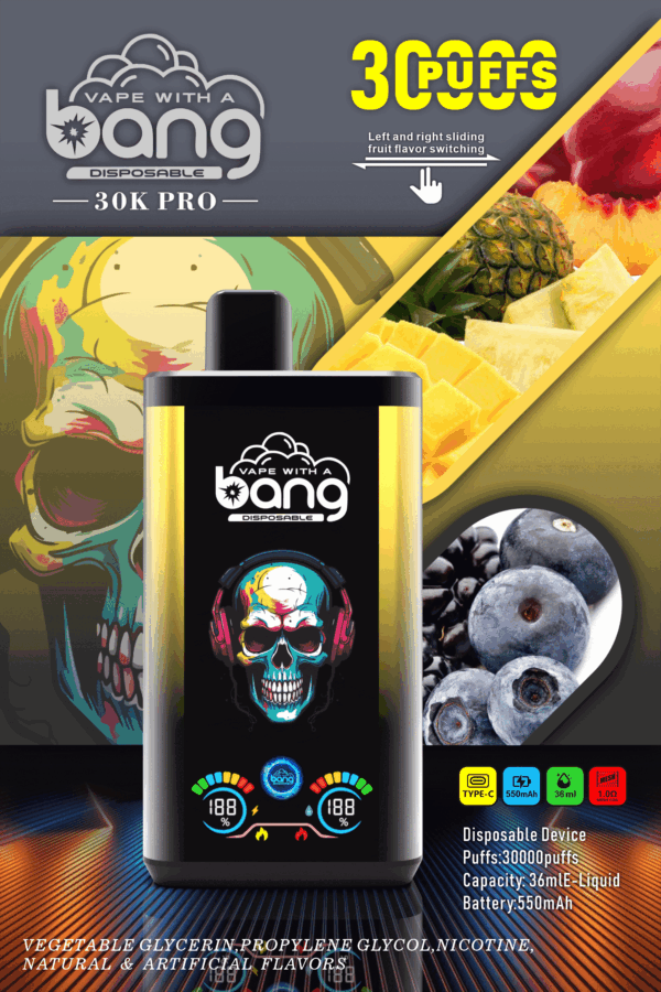 Bang 30000 PRO | Dual Pod Disposable Vape | 30K Puffs | Mesh Coil | Switchable Flavors