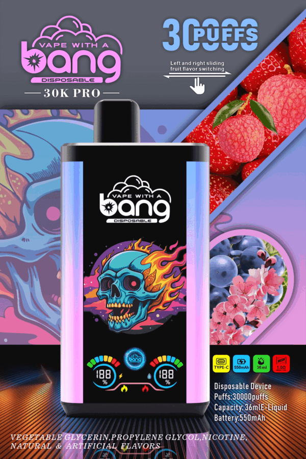 Bang 30000 PRO | Dual Pod Disposable Vape | 30K Puffs | Mesh Coil | Switchable Flavors