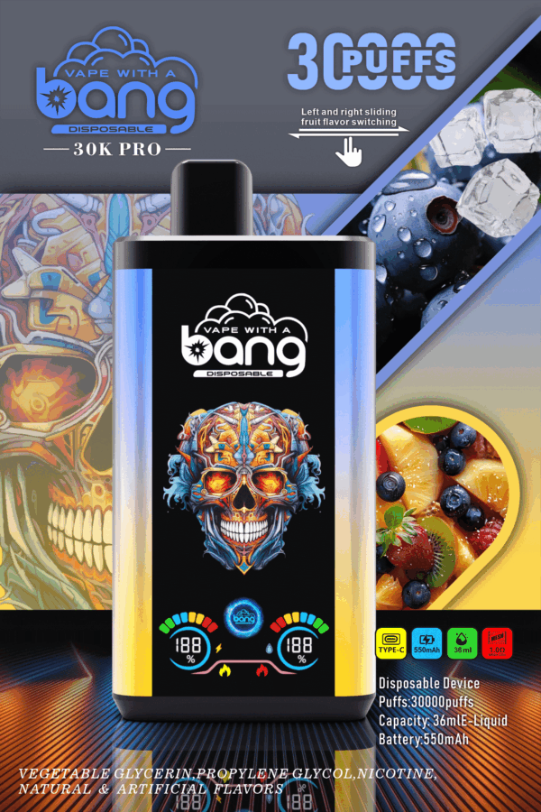 Bang 30000 PRO | Dual Pod Disposable Vape | 30K Puffs | Mesh Coil | Switchable Flavors
