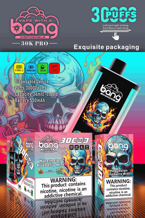 Bang 30000 PRO | Dual Pod Disposable Vape | 30K Puffs | Mesh Coil | Switchable Flavors