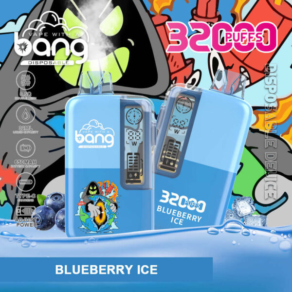 Bang 32000 | High-Capacity Disposable Vape | 32K Puffs | Mesh Coil | Real-Time LED Display