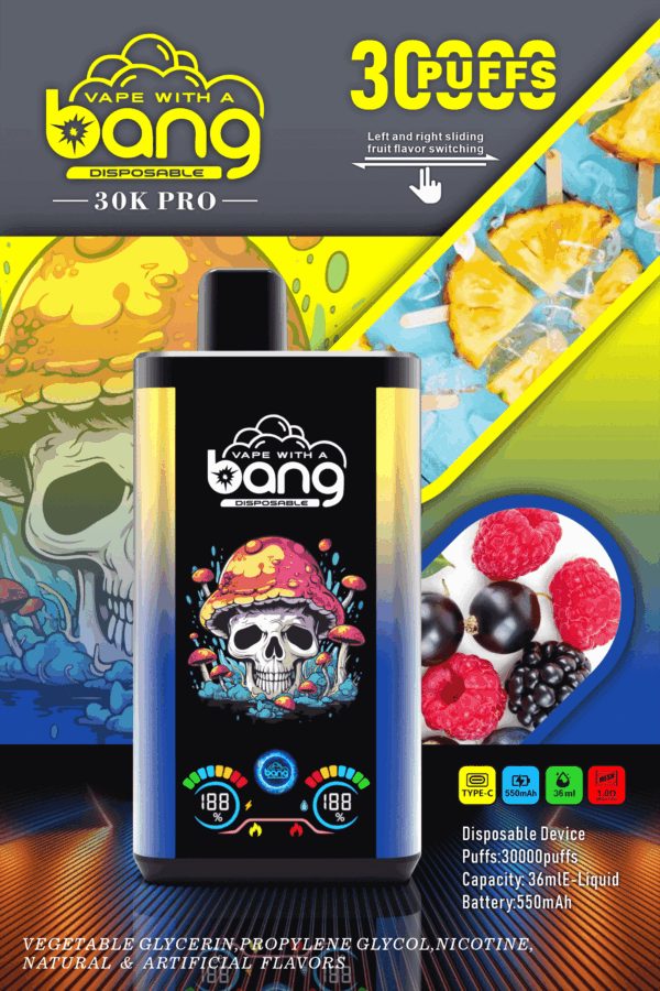Bang 30000 PRO | Dual Pod Disposable Vape | 30K Puffs | Mesh Coil | Switchable Flavors