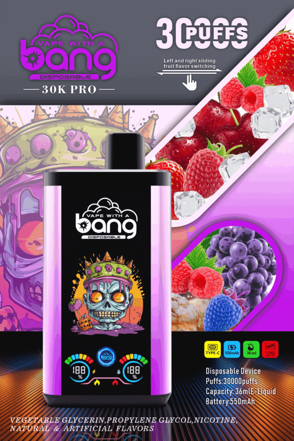 Bang 30000 PRO | Dual Pod Disposable Vape | 30K Puffs | Mesh Coil | Switchable Flavors