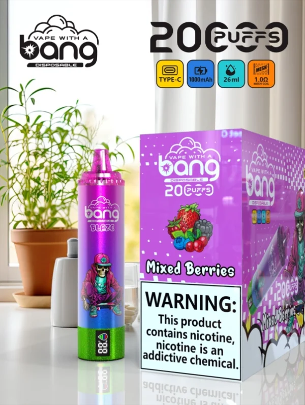 Bang Tornado 20000 Disposable Vape | 20000 Puffs | 26mL E-liquid | Mesh Coil | LED Screen | Type-C Rechargeable