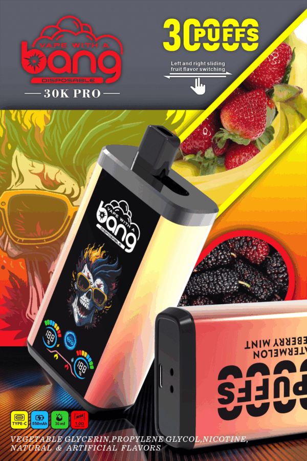 Bang 30000 PRO | Dual Pod Disposable Vape | 30K Puffs | Mesh Coil | Switchable Flavors