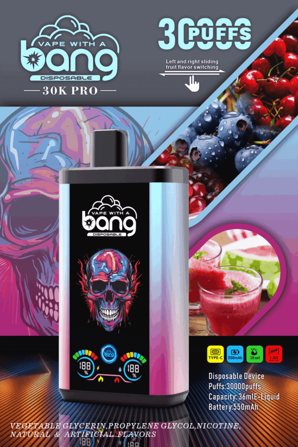 Bang 30000 PRO | Dual Pod Disposable Vape | 30K Puffs | Mesh Coil | Switchable Flavors