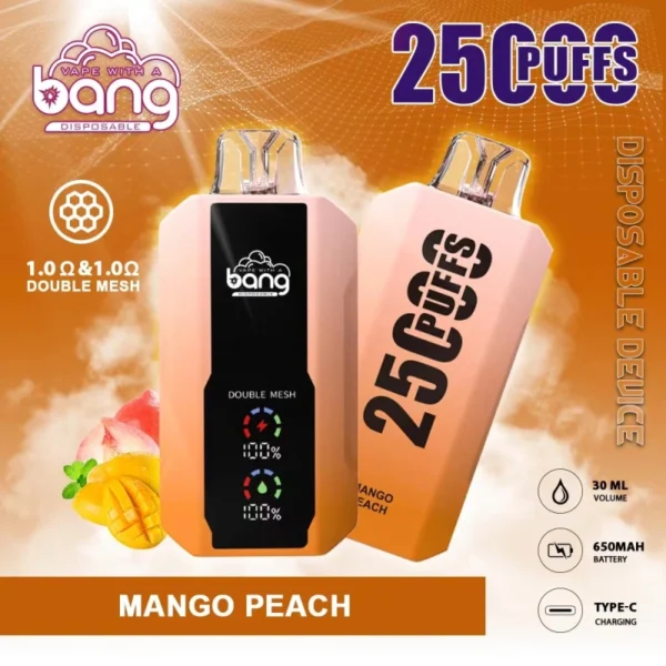 Bang 25000 | High-Capacity Disposable Vape | 25K Puffs | Mesh Coil Smoothness | Adjustable Draw Resistance