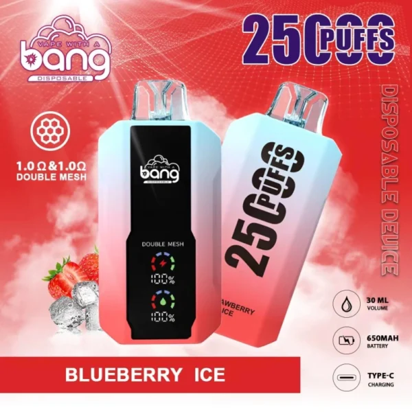 Bang 25000 | High-Capacity Disposable Vape | 25K Puffs | Mesh Coil Smoothness | Adjustable Draw Resistance