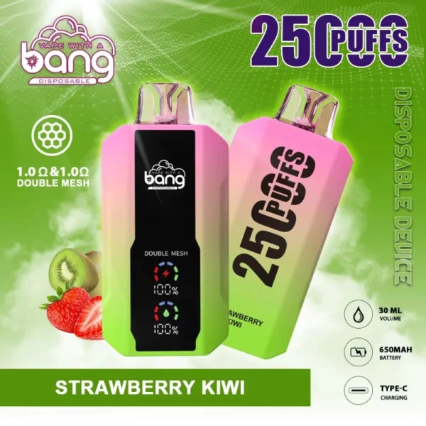 Bang 25000 | High-Capacity Disposable Vape | 25K Puffs | Mesh Coil Smoothness | Adjustable Draw Resistance