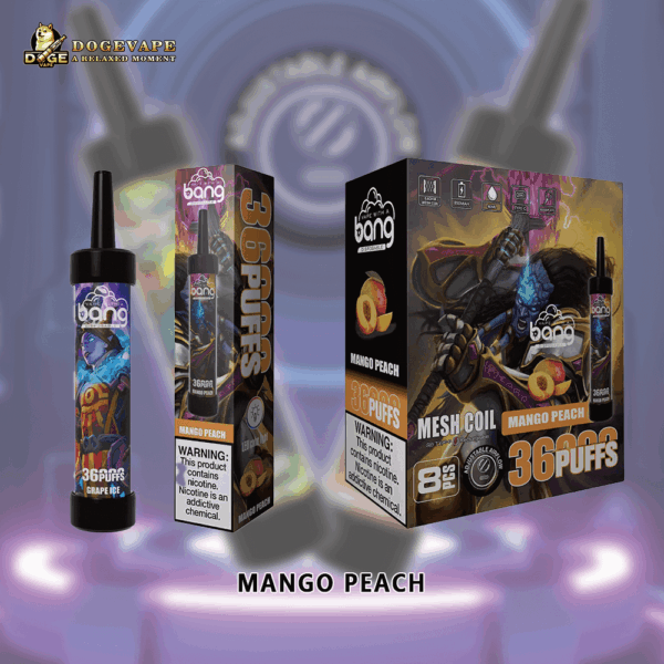 Buy Bang 36000 Disposable Vape – 36000 Puffs, 40mL E-liquid, 650mAh Battery, Mesh Coil Vapor System