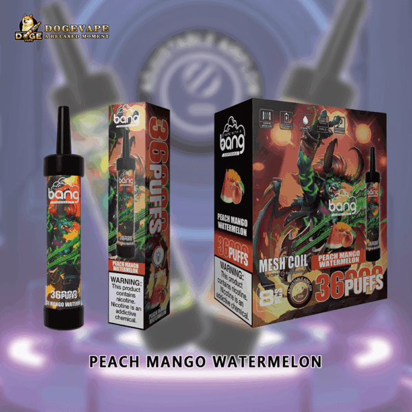 Buy Bang 36000 Disposable Vape – 36000 Puffs, 40mL E-liquid, 650mAh Battery, Mesh Coil Vapor System