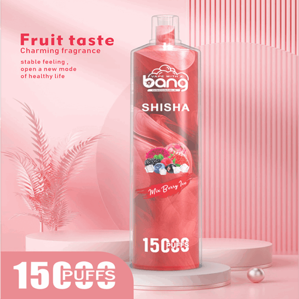 Bang SHISHA 15000 | High-Capacity Disposable Vape | 15K Puffs | Deep Lung Inhalation | Smooth Flavor