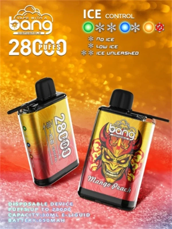 Bang 28000 Ice | Disposable Vape | 28K Puffs | Mesh Coil | Adjustable Airflow & Ice Control