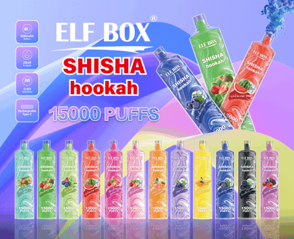 ELF BOX LS15000 | High-Capacity Disposable Vape | 15K Puffs | Smooth Mesh Coil | Fast Type-C Charging