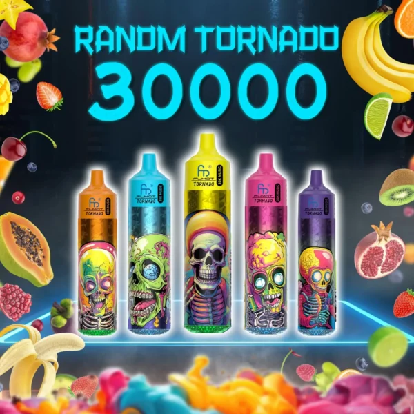 RandM Fumot Tornado 30K Music Disposable Vape | 30,000 Puffs | 30mL E-liquid | 2%/5% Nicotine | Mesh Coil | LED Display | Type-C Charging | Music Reactive Light | Portable Vape Device
