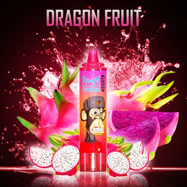 Shop RandM Tornado 15K Disposable – 25mL E-liquid | 15,000 Puffs Vape | 2%/5% Salt Nicotine | Mesh Coil Vape | Type-C Fast Charge | 850mAh Battery | Giant Clouds | Digital Screen Vape | Premium Flavors