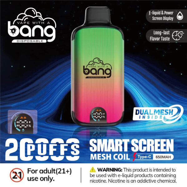 Bang 20000 | Long-Lasting Disposable Vape | 20K Puffs | 650mAh Battery | Rich Fruit Flavor Collection