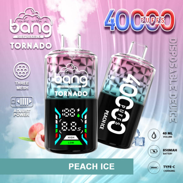 Bang Tornado 40000 | High-Capacity Disposable Vape | 40000 Puffs | 40mL Juice | Long Battery Life