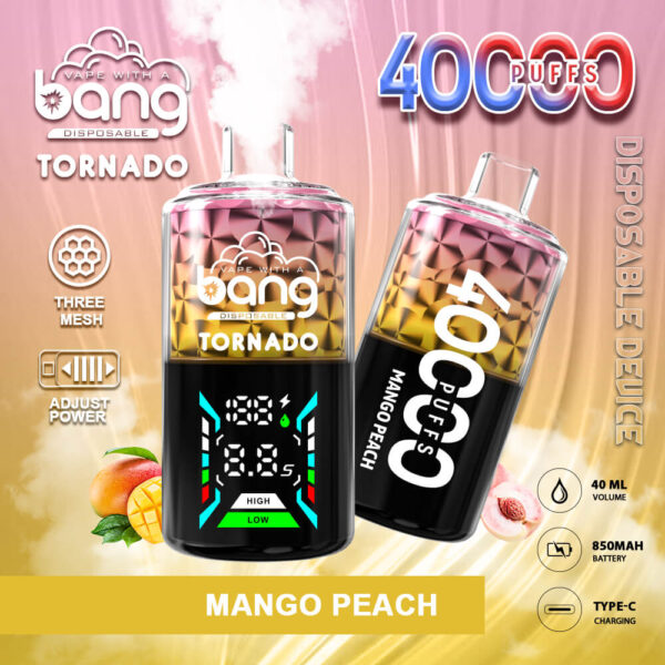 Bang Tornado 40000 | High-Capacity Disposable Vape | 40000 Puffs | 40mL Juice | Long Battery Life
