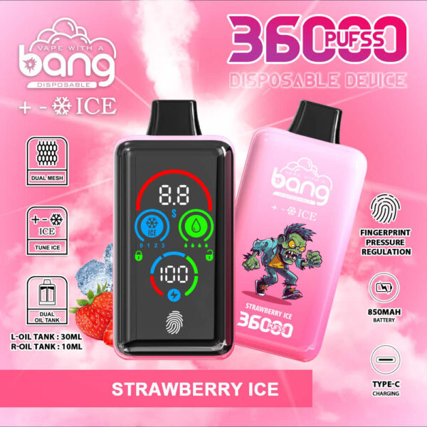 Bang 36000 Ice Level | High-Capacity Disposable Vape | 36K Puffs | Type-C Rechargeable | Full Smart Display