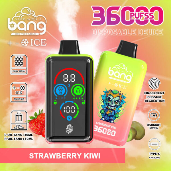 Bang 36000 Ice Level | High-Capacity Disposable Vape | 36K Puffs | Type-C Rechargeable | Full Smart Display