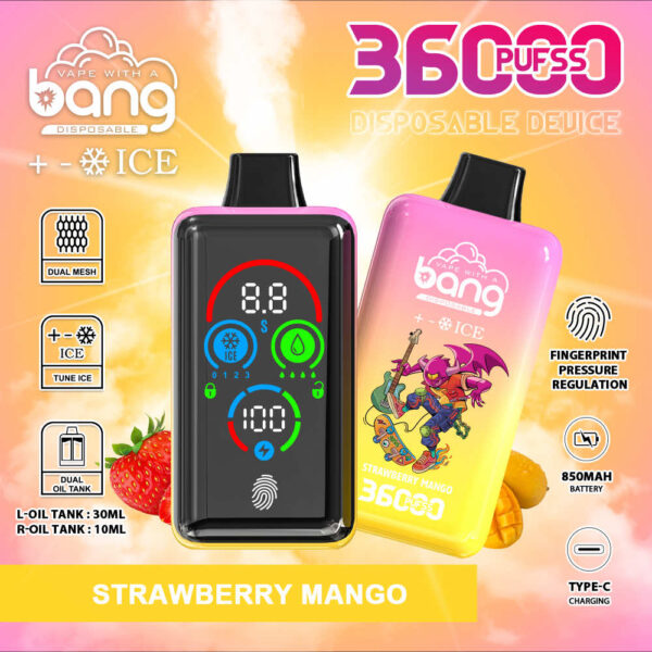 Bang 36000 Ice Level | High-Capacity Disposable Vape | 36K Puffs | Type-C Rechargeable | Full Smart Display