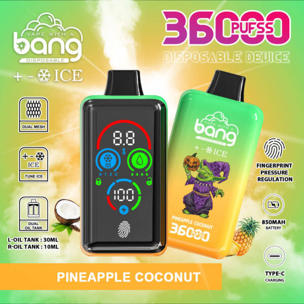 Bang 36000 Ice Level | High-Capacity Disposable Vape | 36K Puffs | Type-C Rechargeable | Full Smart Display