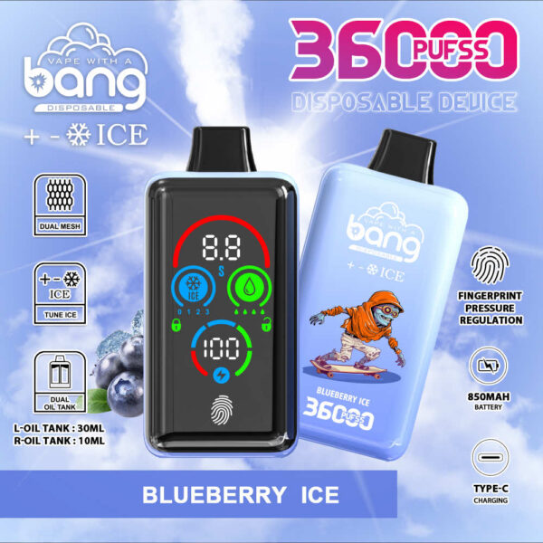 Bang 36000 Ice Level | High-Capacity Disposable Vape | 36K Puffs | Type-C Rechargeable | Full Smart Display