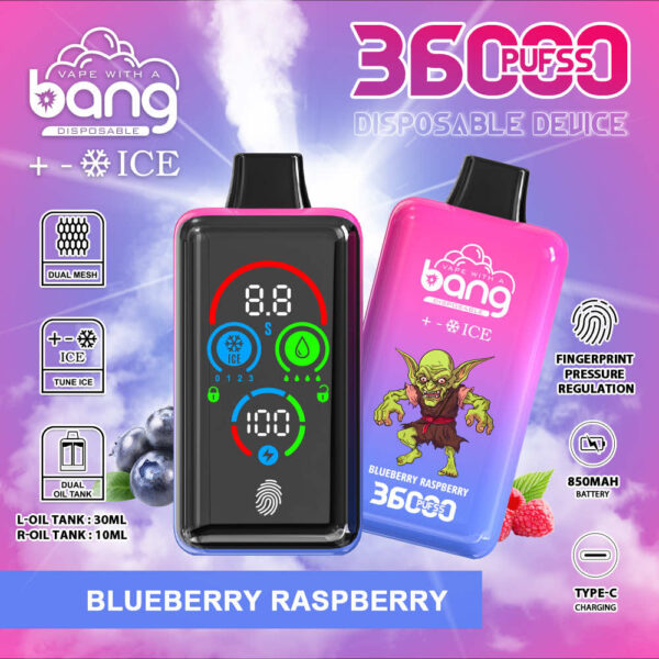 Bang 36000 Ice Level | High-Capacity Disposable Vape | 36K Puffs | Type-C Rechargeable | Full Smart Display