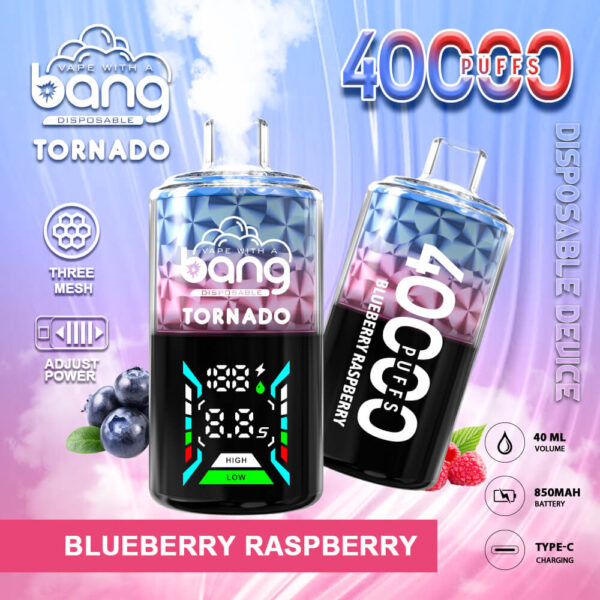 Bang Tornado 40000 | High-Capacity Disposable Vape | 40000 Puffs | 40mL Juice | Long Battery Life