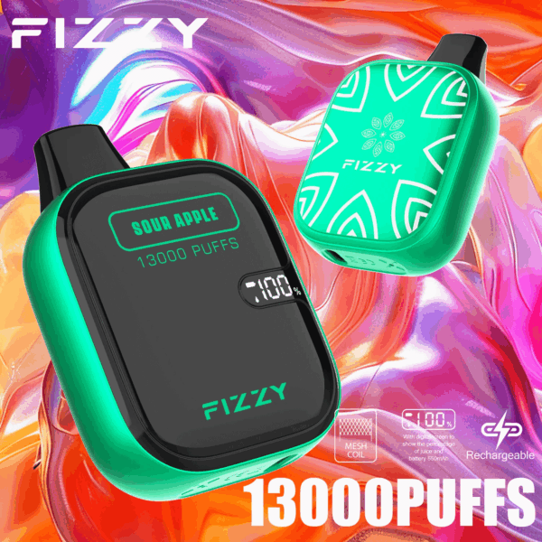 Buy fizzy Boom 13000 Vape – 21mL | 13,000 Puffs | Mesh Coil | Compact Size | Metal Paint Finish | LCD Display | 2% 5% Nicotine Strength