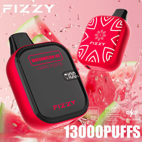 Buy fizzy Boom 13000 Vape – 21mL | 13,000 Puffs | Mesh Coil | Compact Size | Metal Paint Finish | LCD Display | 2% 5% Nicotine Strength
