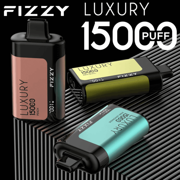 fizzy Luxury 15000 Disposable Vape | 15K Puffs | 22mL E-liquid | Mesh Coil | 2%/5% Nicotine | 650mAh Type-C Recharge | 12 Flavors