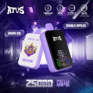 ATVS Vape 25000 Puffs | 2% 5% Nicotine Salt | Dual Mesh Coil | Adjustable 0.4Ω/0.8Ω | Type-C Fast Charge | Big Clouds | Smooth Flavor | Digital Display | 28ml Tank | Long-Lasting Battery | Rechargeable Disposable | Premium Taste | Compact Body | No Leak Design | 1000mAh Battery | DTL MTL Vape | 20 Fruity Flavors | Mesh Technology | Puff Tracker | Reusable Device