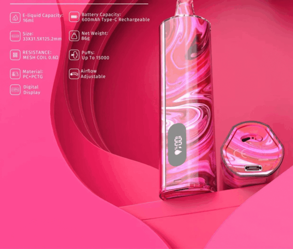 Buy VOPK Shisha-Hookah 15000 Vape | 15K Puffs | Pre-filled 20mL Tank | 0%-5% Nicotine Options | 600mAh Battery | Mesh Coil Technology | Shisha Flavors | Direct-to-Lung (DTL) Design | Type-C Charging