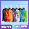 Shop WASPE 30000 – 30,000 Puff Disposable Vape | 28mL E-liquid | Adjustable Airflow | LED Screen Display | Dual Mesh Coils | 0%-5% Nicotine | Type-C Recharge | 16 Flavor Selections