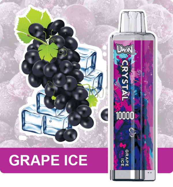 Shop Uwin Crystal 10000 Vape – 10K Puffs | 18ml E-liquid | Rechargeable 650mAh | Mesh Coil | RGB Lights | Type-C Port | 0-5% Nicotine