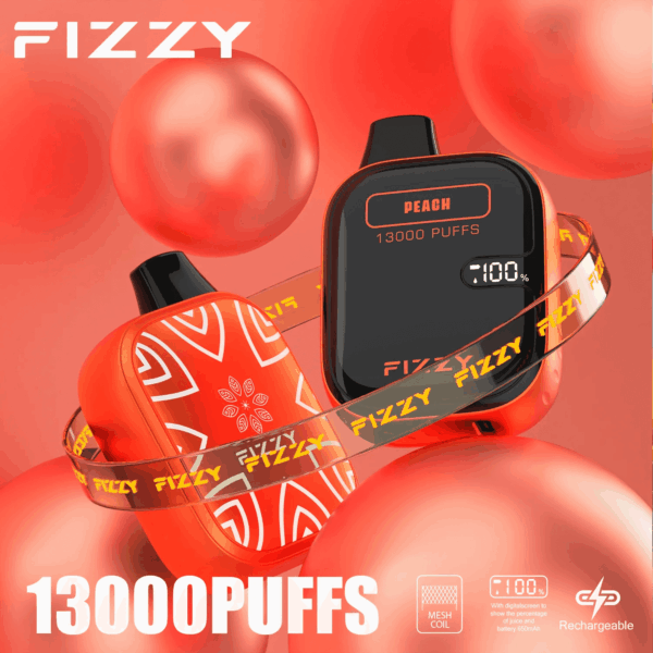 Buy fizzy Boom 13000 Vape – 21mL | 13,000 Puffs | Mesh Coil | Compact Size | Metal Paint Finish | LCD Display | 2% 5% Nicotine Strength