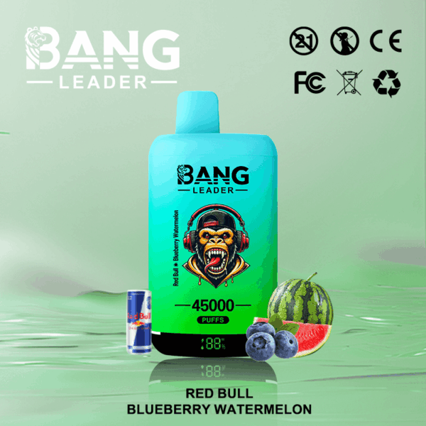 Buy Bang Leader 45k Vape | 45K Puffs | Pre-filled 60mL Dual Tank | 0%-5% Nicotine Options | 650mAh Battery | Disposable Vape Pen | 12 Flavor Selections | Type-C Fast Charging | Dual Taste Technology