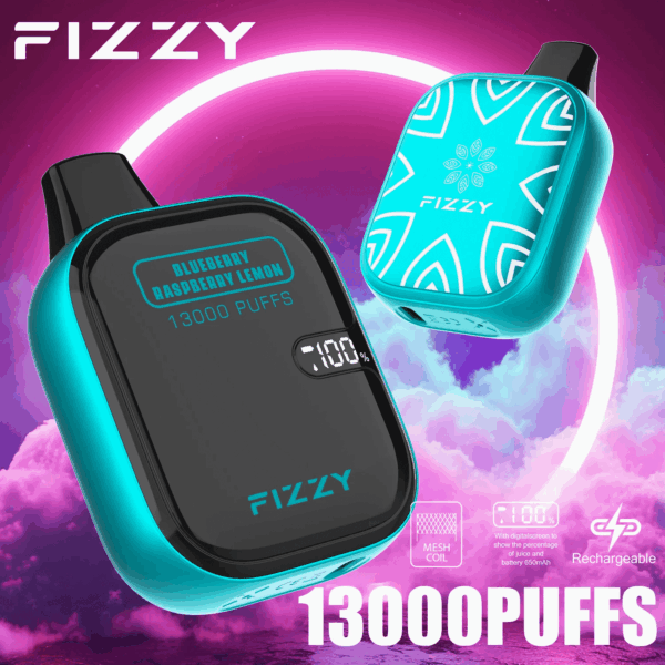 Buy fizzy Boom 13000 Vape – 21mL | 13,000 Puffs | Mesh Coil | Compact Size | Metal Paint Finish | LCD Display | 2% 5% Nicotine Strength