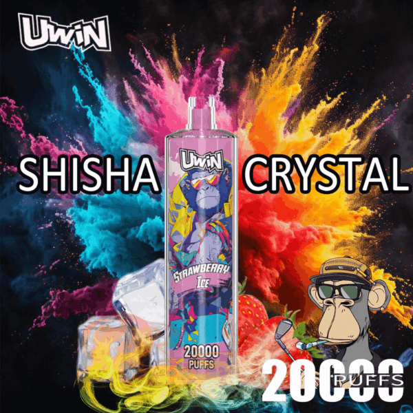 Buy Uwin Shisha Hookah Crystal 20000 Vape | Mesh Coil | 20,000 Puffs | Direct-to-Lung | Type-C Rechargeable | LED Indicator | 0-5% Nicotine