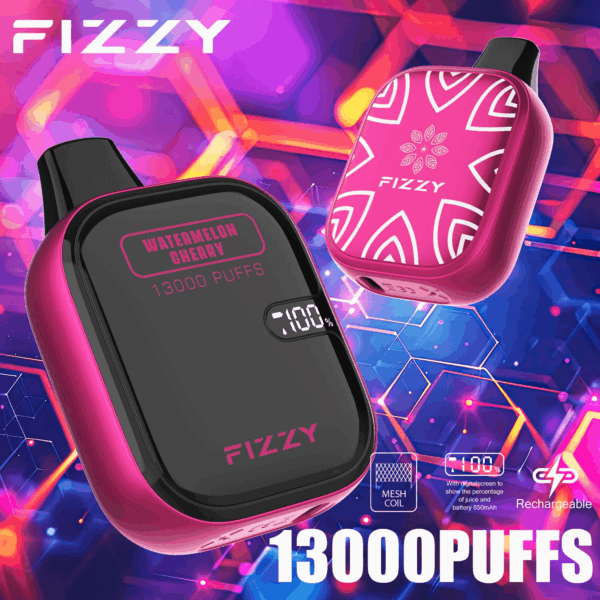 Buy fizzy Boom 13000 Vape – 21mL | 13,000 Puffs | Mesh Coil | Compact Size | Metal Paint Finish | LCD Display | 2% 5% Nicotine Strength