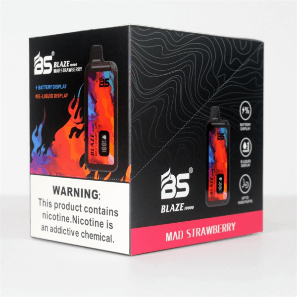 BS BLAZE 10000 | Breze Stiik Disposable Vape | 18ml E-liquid | 10000 Puffs | Mesh Coil 1.2Ω | 650mAh Battery | Type-C Charging | 2% 5% Nicotine