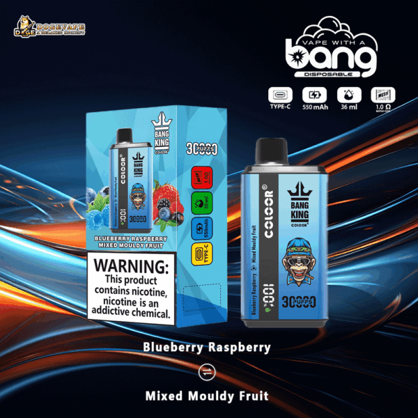 Buy Bang King 30000 Vape | 30K Puffs | Pre-filled 36mL Tank | 0%-5% Nicotine Options | 550mAh Battery | Disposable Vape Pen | 12 Dual Flavor Blends | Type-C Fast Charging | Mesh Coil Technology
