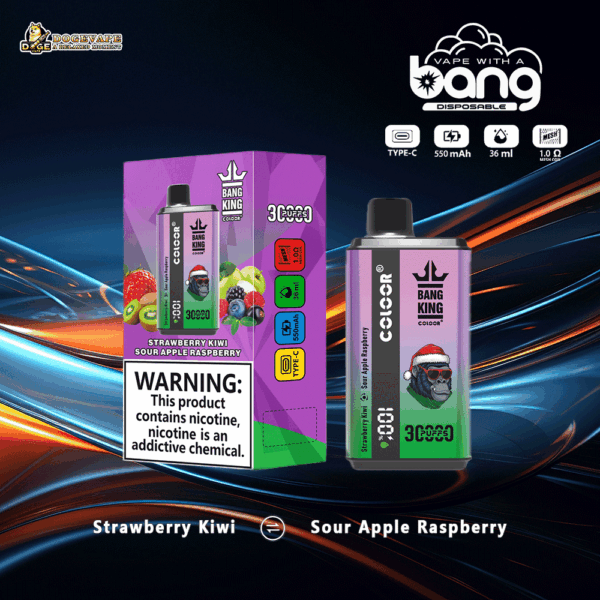 Buy Bang King 30000 Vape | 30K Puffs | Pre-filled 36mL Tank | 0%-5% Nicotine Options | 550mAh Battery | Disposable Vape Pen | 12 Dual Flavor Blends | Type-C Fast Charging | Mesh Coil Technology