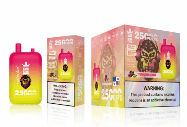 Buy Bang King 25000 Vape | 25K Puffs | Pre-filled 46mL Dual POD | 0%-5% Nicotine Options | 650mAh Battery | Disposable Vape Pen | 12 Flavor Selections | Type-C Fast Charging | Adjustable Airflow