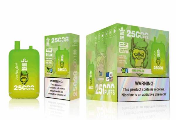 Buy Bang King 25000 Vape | 25K Puffs | Pre-filled 46mL Dual POD | 0%-5% Nicotine Options | 650mAh Battery | Disposable Vape Pen | 12 Flavor Selections | Type-C Fast Charging | Adjustable Airflow