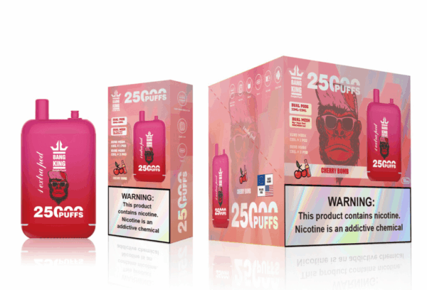 Buy Bang King 25000 Vape | 25K Puffs | Pre-filled 46mL Dual POD | 0%-5% Nicotine Options | 650mAh Battery | Disposable Vape Pen | 12 Flavor Selections | Type-C Fast Charging | Adjustable Airflow