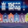 Buy Bang King Smartscreen 15000 Vape | 15K Puffs | Pre-filled 25mL Tank | 0%-5% Nicotine Options | 650mAh Battery | Disposable Vape Pen | 10 Flavor Selections | Type-C Fast Charging | Mesh Coil Technology