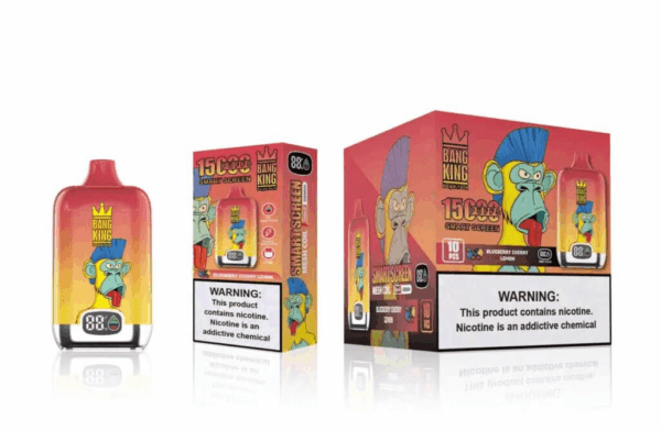 Buy Bang King Smartscreen 15000 Vape | 15K Puffs | Pre-filled 25mL Tank | 0%-5% Nicotine Options | 650mAh Battery | Disposable Vape Pen | 10 Flavor Selections | Type-C Fast Charging | Mesh Coil Technology